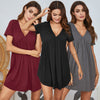 V-neck Cotton Short-sleeve Nightdress
