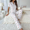 V-neck Cherry Pajamas