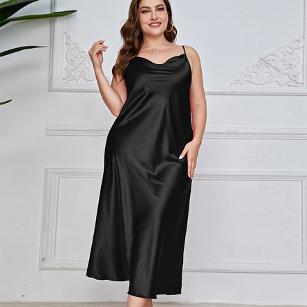 Women's Plus Size Long Slip Nightdress