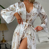 3-Piece Robe Lace Pajamas