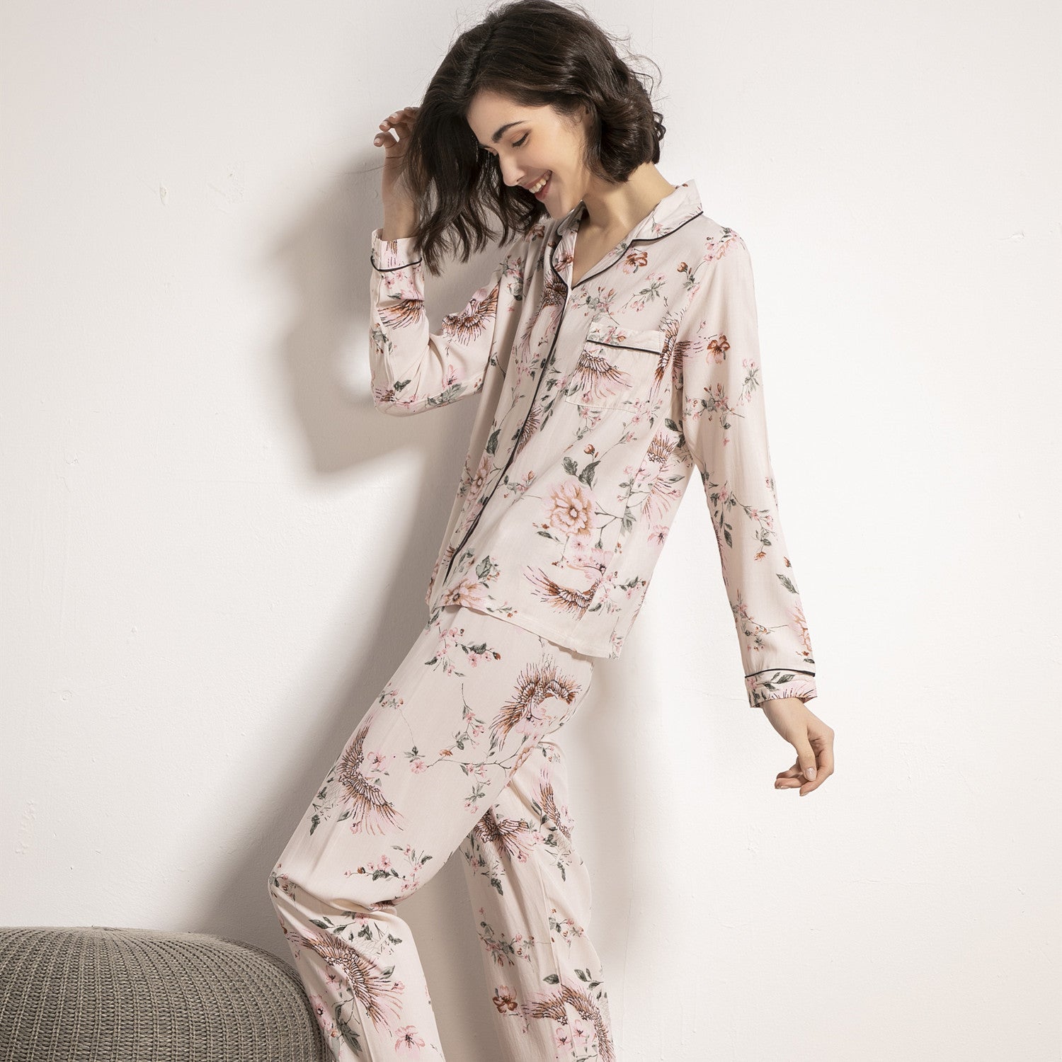 Cotton Silk Long-sleeve Loungewear