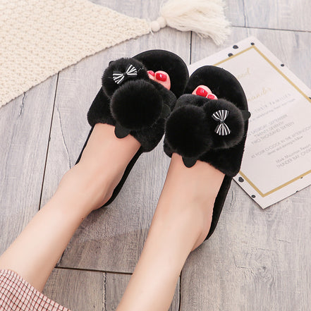 Cotton Flip Flops Plush Slippers