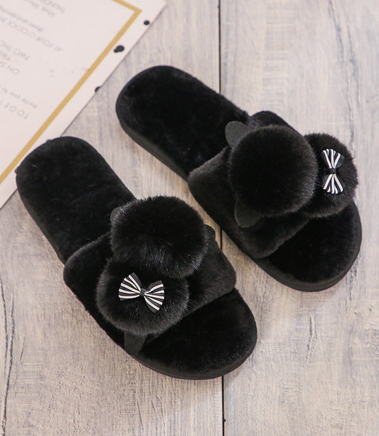 Cotton Flip Flops Plush Slippers