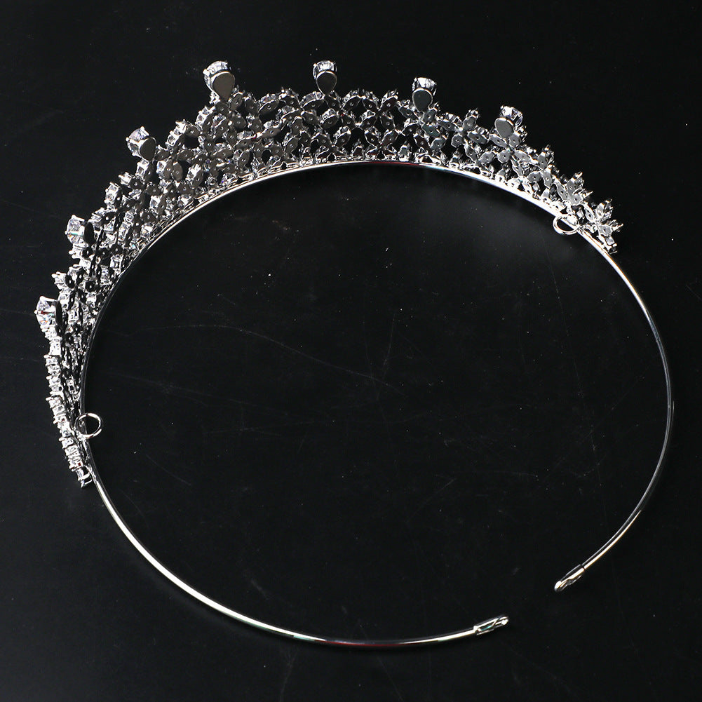 All-zircon Bride Crown