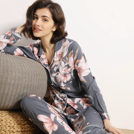 Cotton Silk Long-sleeve Loungewear