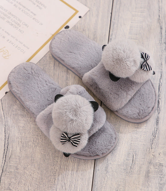 Cotton Flip Flops Plush Slippers