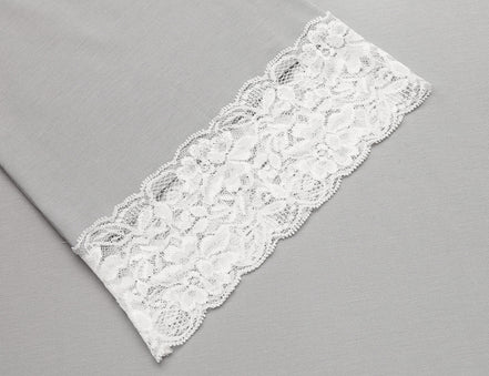 Lace Stitching Cuff Mid-length Nightgown