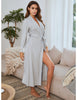 Lace Stitching Cuff Mid-length Nightgown