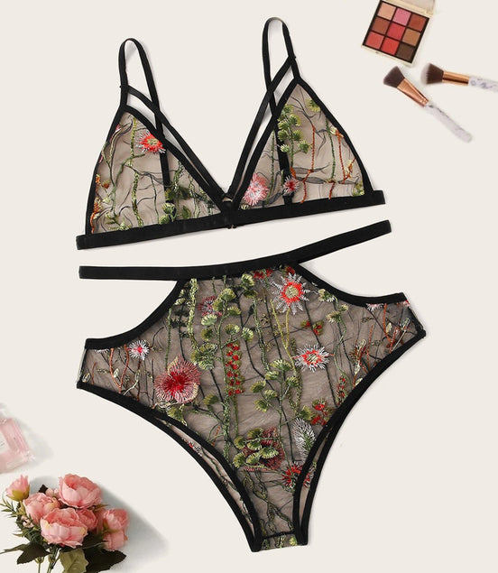 Sheer Bra and Panties Set