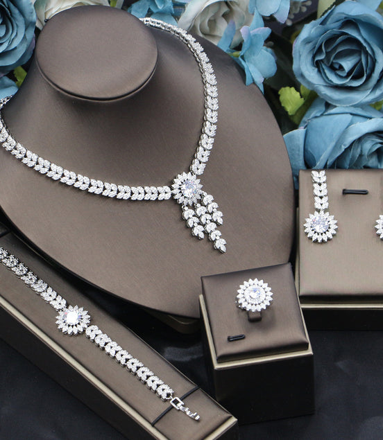 Bride Shiny Zircon Jewelry Set