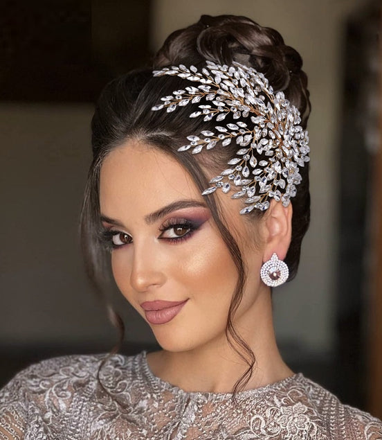 ربطة شعر الزفاف المرفوعة