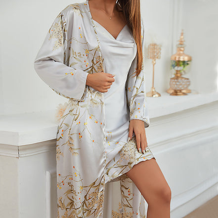 2-Piece Lace-up Nightdress Set