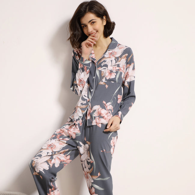 Cotton Silk Long-sleeve Loungewear