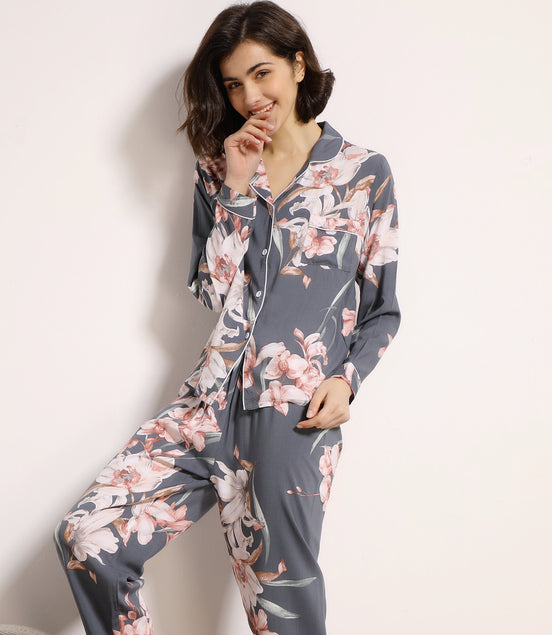 Cotton Silk Long-sleeve Loungewear