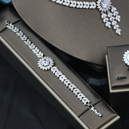 Bride Shiny Zircon Jewelry Set