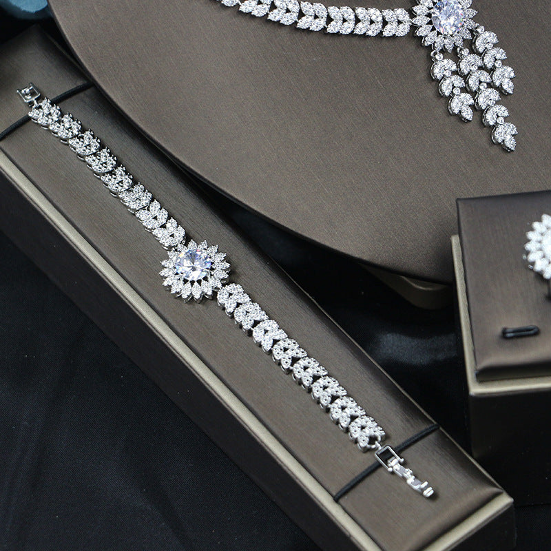Bride Shiny Zircon Jewelry Set