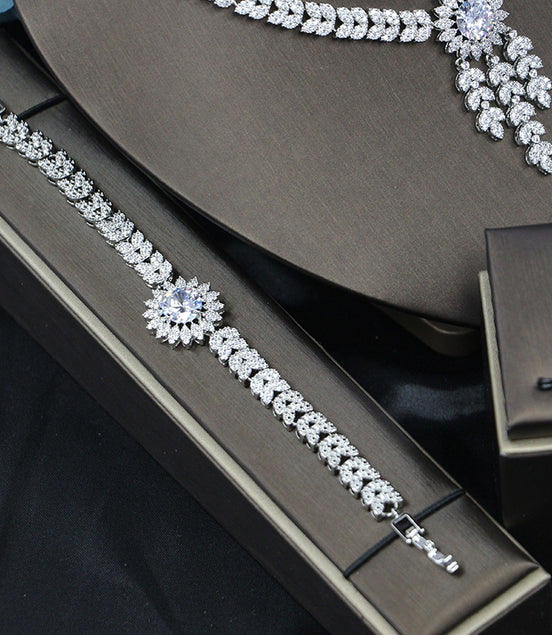 Bride Shiny Zircon Jewelry Set