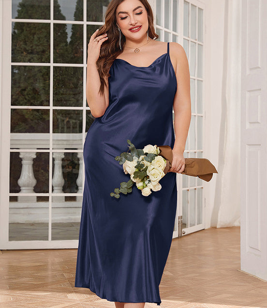 Women's Plus Size Long Slip Nightdress