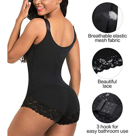 Hip Lifting Tights Body Shaping Zipper Shapewear