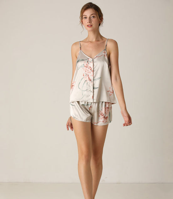 Silk Shorts Pajama Set