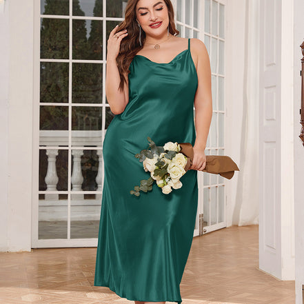 Women's Plus Size Long Slip Nightdress