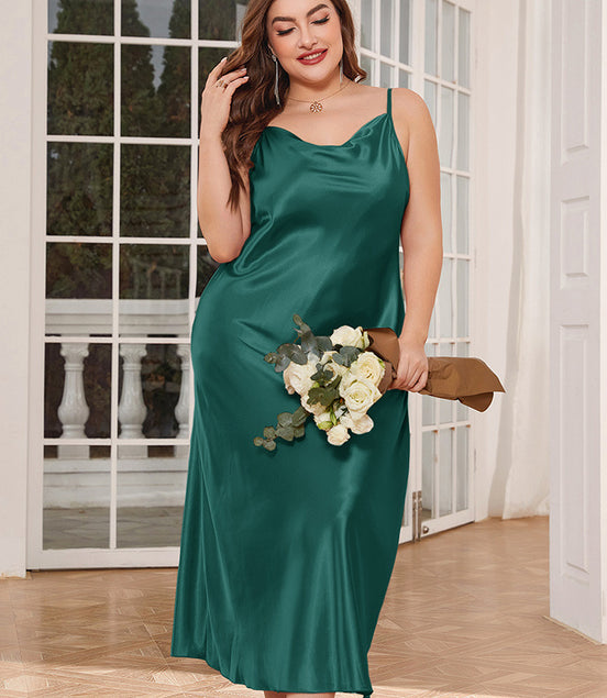 Women's Plus Size Long Slip Nightdress