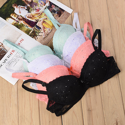 Thong and Lace Bra Lingerie Set