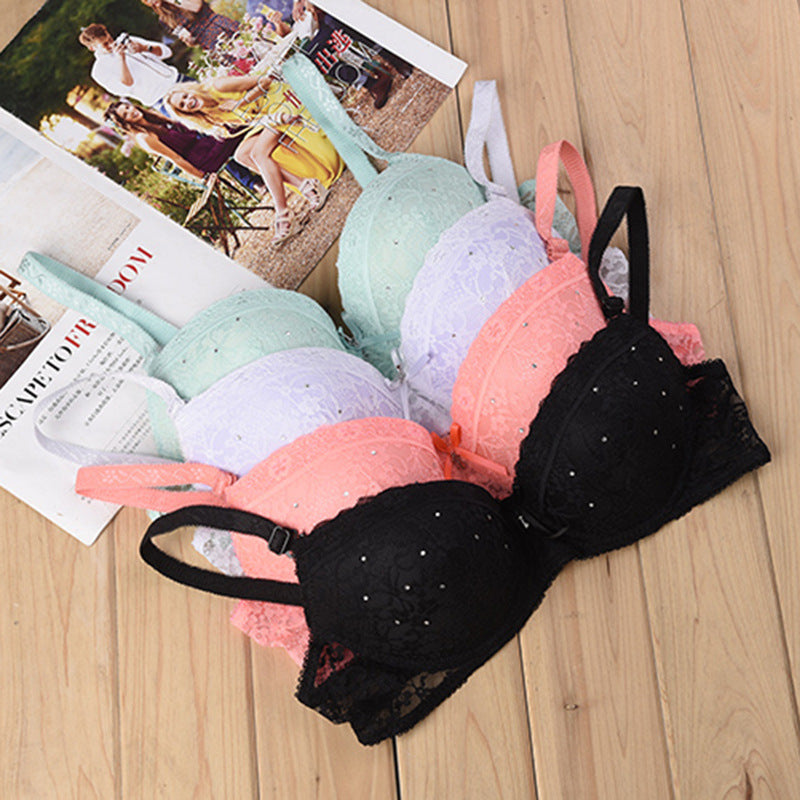 Thong and Lace Bra Lingerie Set