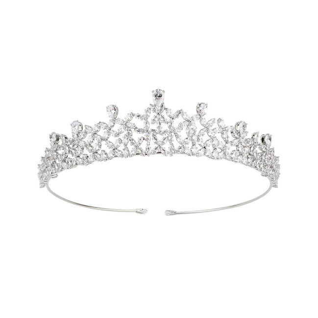 All-zircon Bride Crown