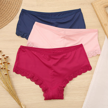 Lace Stitching Panties Low Waist (1pc)