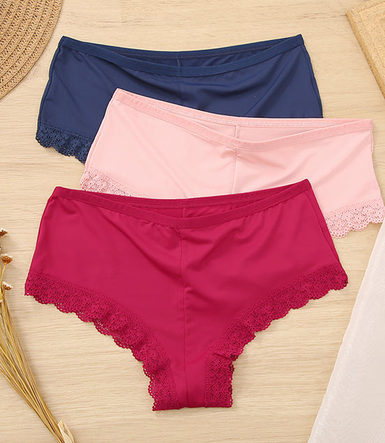 Lace Stitching Panties Low Waist (1pc)