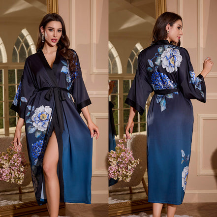 Women's Summer Ice Silk Light Luxury Nightgown
