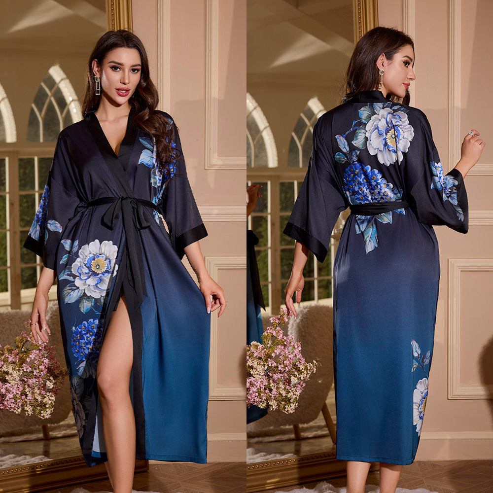 Women's Summer Ice Silk Light Luxury Nightgown