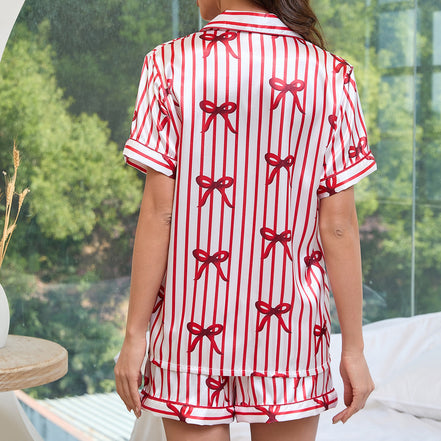 Striped Satin Pajama Set