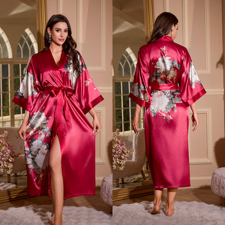 Women's Summer Ice Silk Light Luxury Nightgown