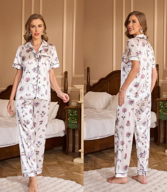 Silk Short Sleeve Pajamas