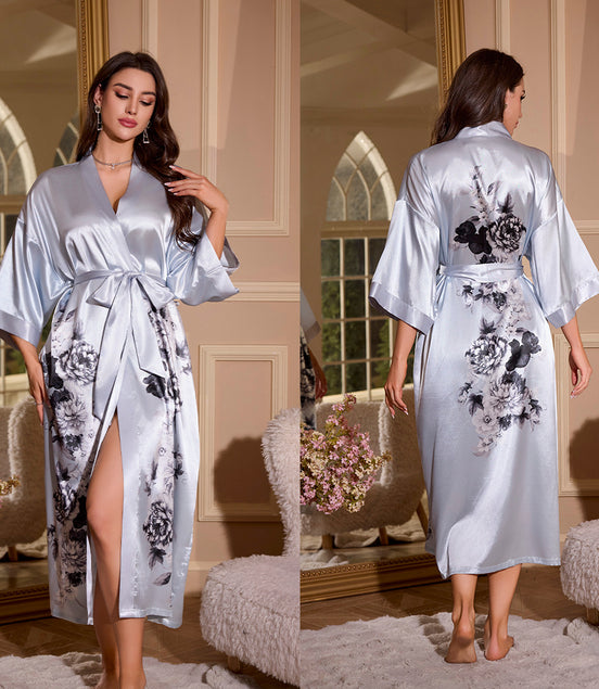 Women's Summer Ice Silk Light Luxury Nightgown