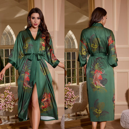 Women's Summer Ice Silk Light Luxury Nightgown