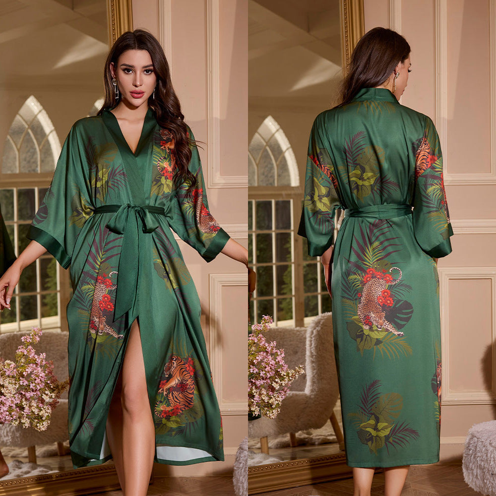 Women's Summer Ice Silk Light Luxury Nightgown