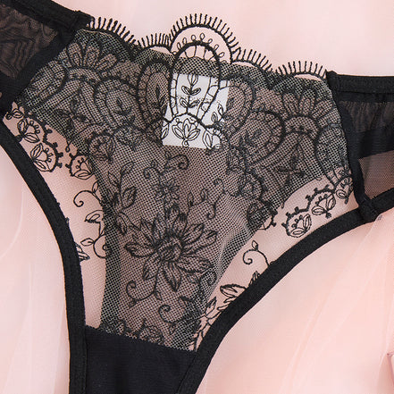 Black Lace Bra and Panties Set