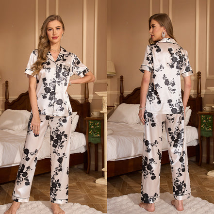Silk Short Sleeve Pajamas