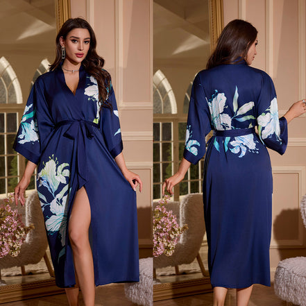 Women's Summer Ice Silk Light Luxury Nightgown
