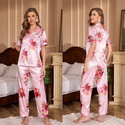 Silk Short Sleeve Pajamas