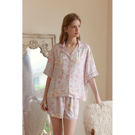 Satin Flower Print Pajama