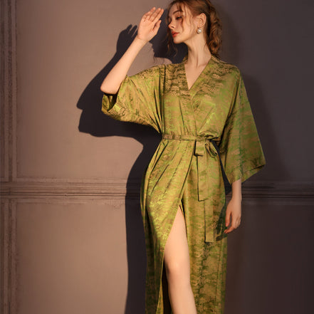 High-grade Satin Jacquard Nightgown