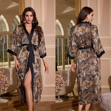 Women's Summer Ice Silk Light Luxury Nightgown
