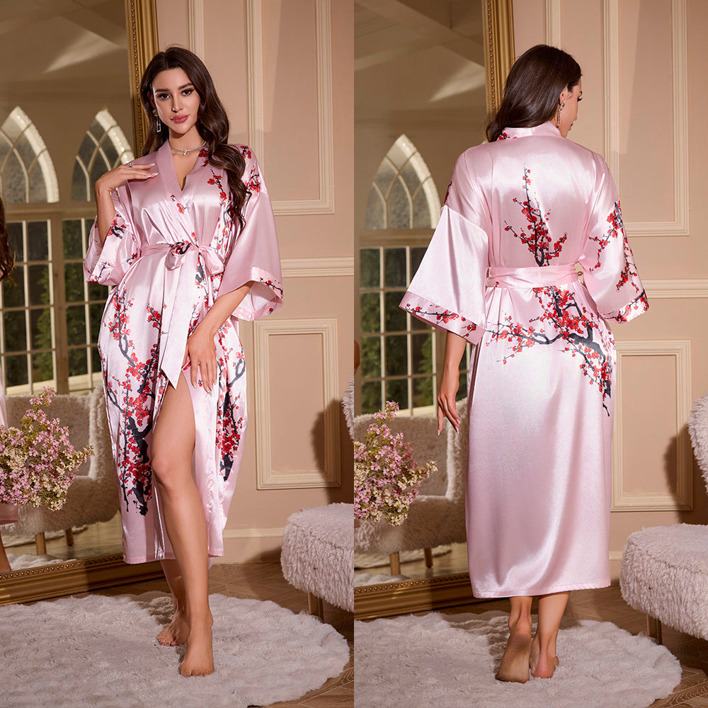 Women's Summer Ice Silk Light Luxury Nightgown