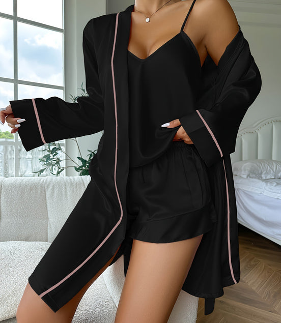3-piece Nightgown and Shorts Set