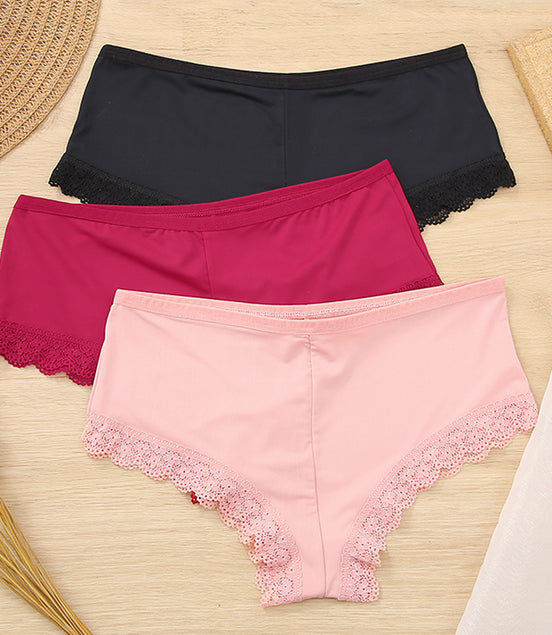 Lace Stitching Panties Low Waist (1pc)