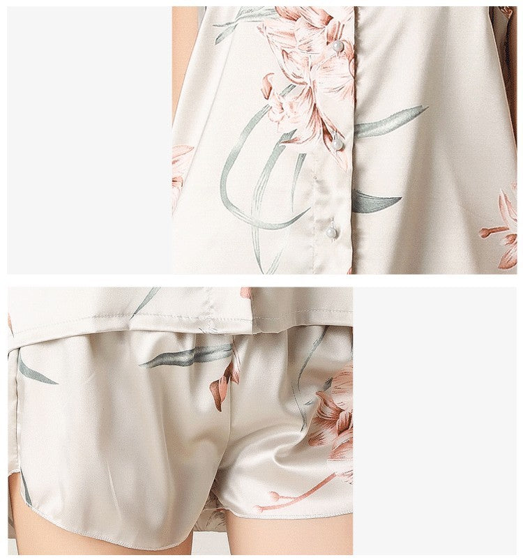 Silk Shorts Pajama Set